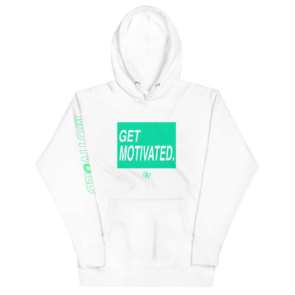 Women's Hoodie -  White / Mint - Get Motivated Clothing