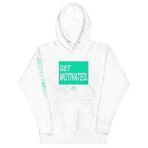 Women's Hoodie -  White / Mint - Get Motivated Clothing